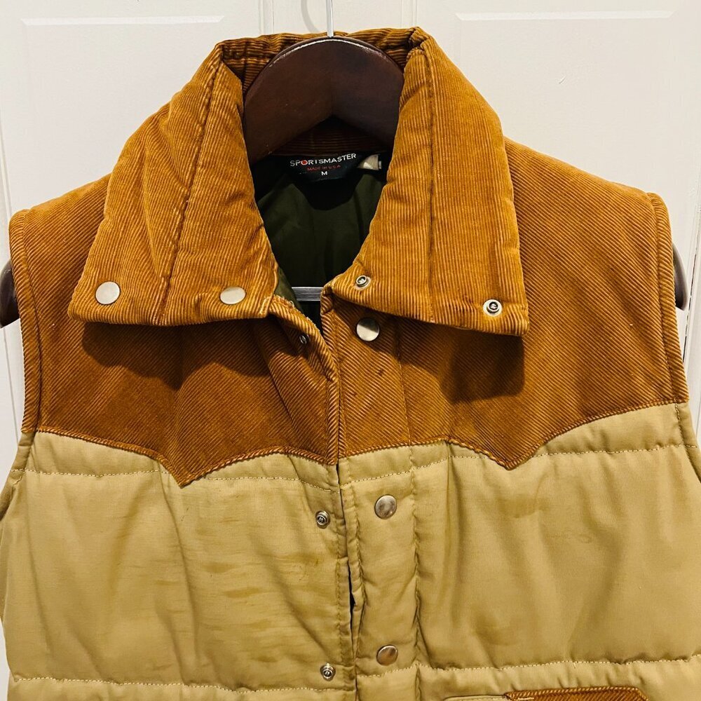 Vintage Corduroy Eestern Distressed Vest Size Medium - Picture 14 of 16